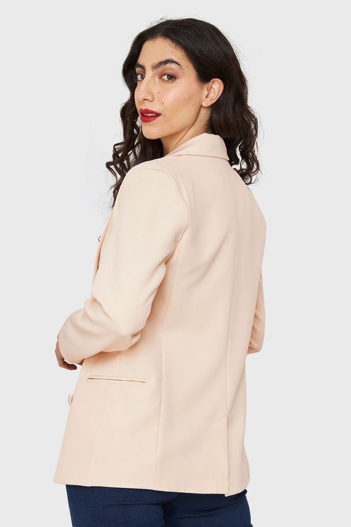 Blazer Botones Decorativos Crema Nicopoly-3