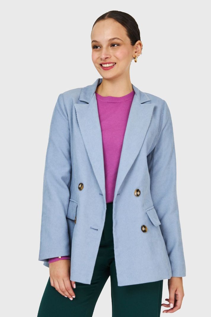 Blazer Cotelé Celeste Nicopoly-0
