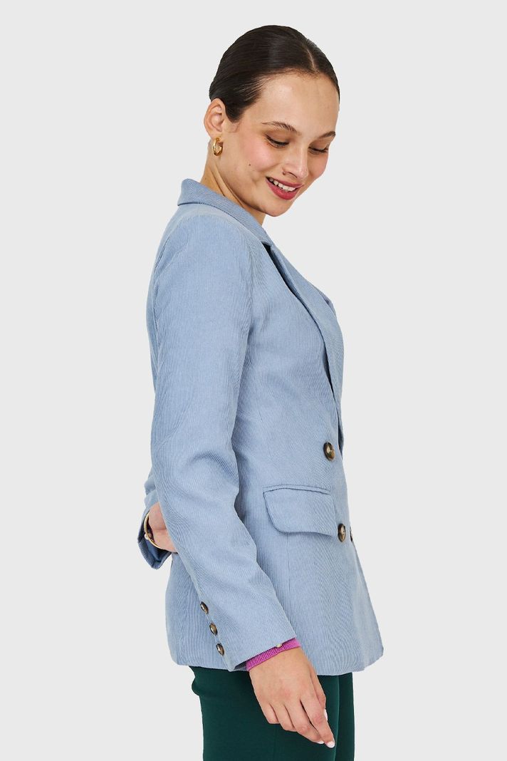 Blazer Cotelé Celeste Nicopoly-2