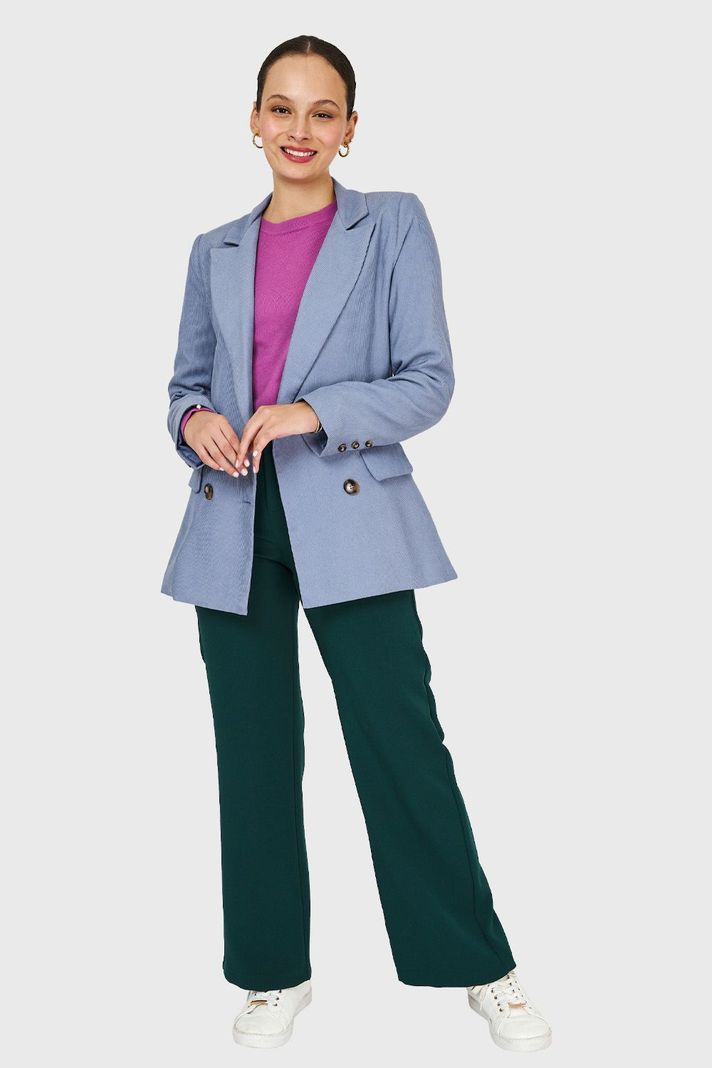 Blazer Cotelé Celeste Nicopoly-1