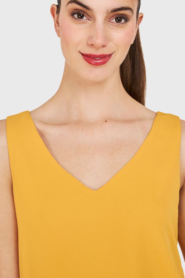 Blusa Básica Sin Mangas Amarillo Nicopoly-5
