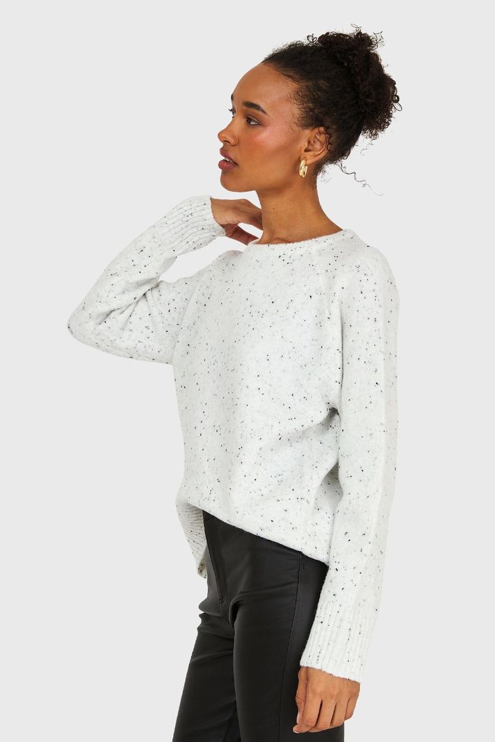 Sweater Manga Raglán Blanco Invierno Nicopoly-2