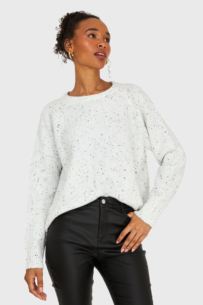 Sweater Manga Raglán Blanco Invierno Nicopoly-4