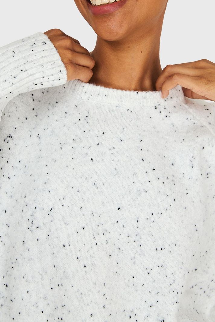 Sweater Manga Raglán Blanco Invierno Nicopoly-5