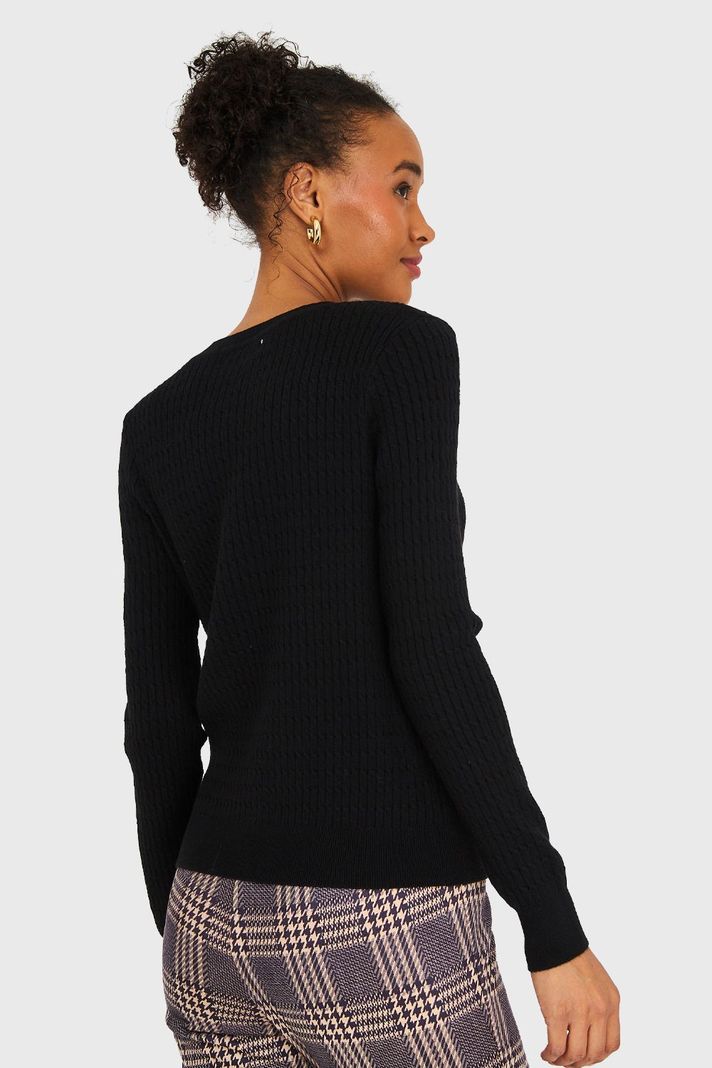 Sweater Diseño Cadenetas Negro Nicopoly-3