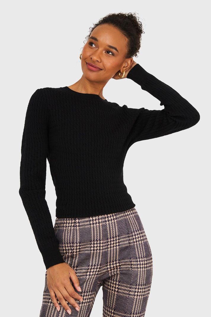 Sweater Diseño Cadenetas Negro Nicopoly-4