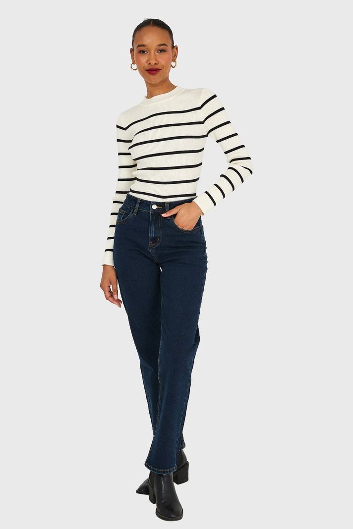 Sweater Rayas Blanco Invierno Nicopoly-1