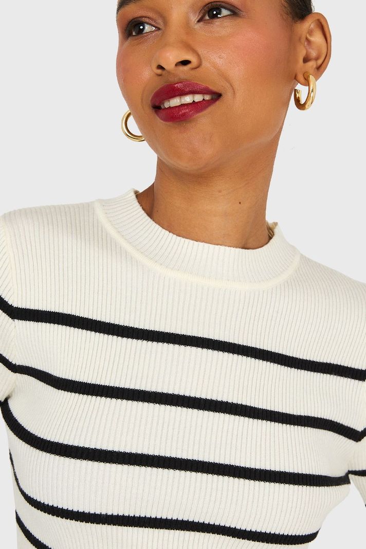 Sweater Rayas Blanco Invierno Nicopoly-5