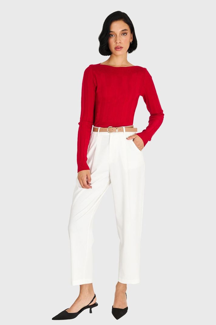 Pantalón Carrot Blanco Nicopoly-1