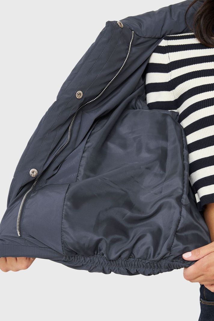 Parka Sin Mangas Imán Cuello Azul Grisáceo Nicopoly-5