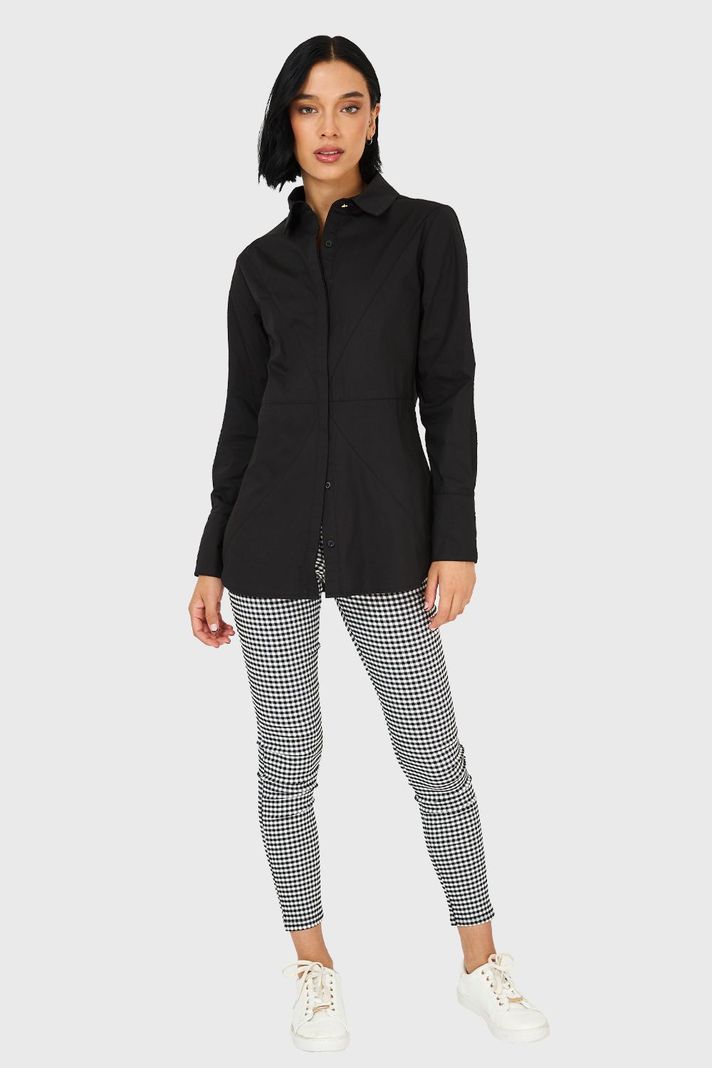 Camisa Básica Algodón Negro Nicopoly-1