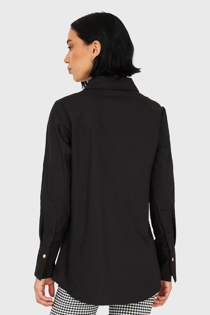 Camisa Básica Algodón Negro Nicopoly-3