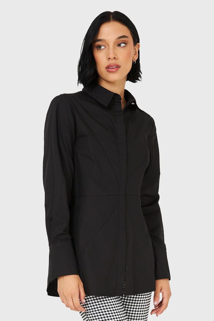 Camisa Básica Algodón Negro Nicopoly-4