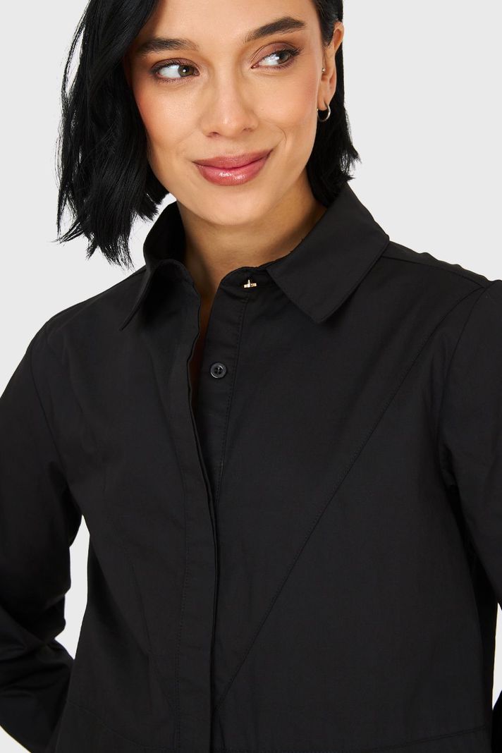 Camisa Básica Algodón Negro Nicopoly-5