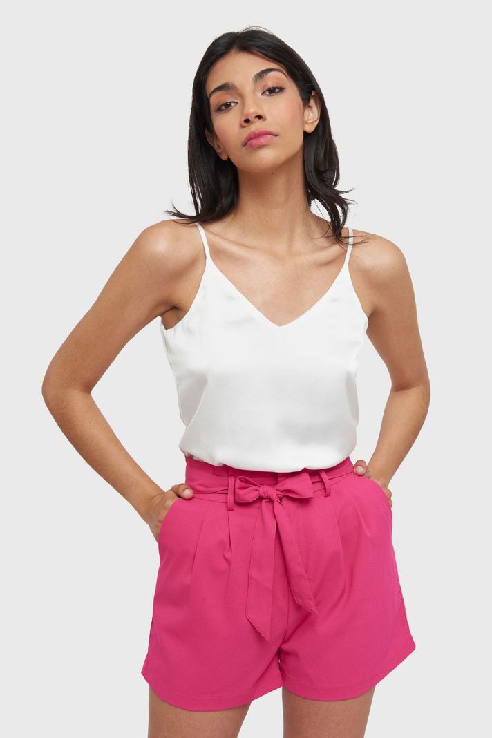 Top Tipo Satín Blanco Nicopoly