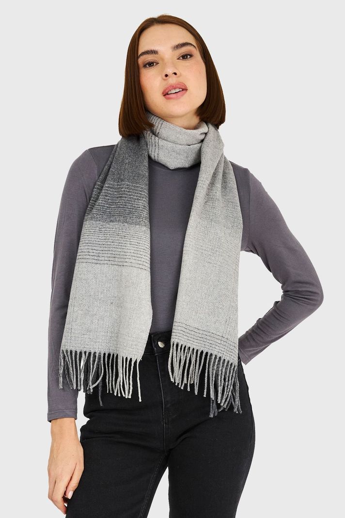 Bufanda Cuadrillé Pequeña Gris Nicopoly-0
