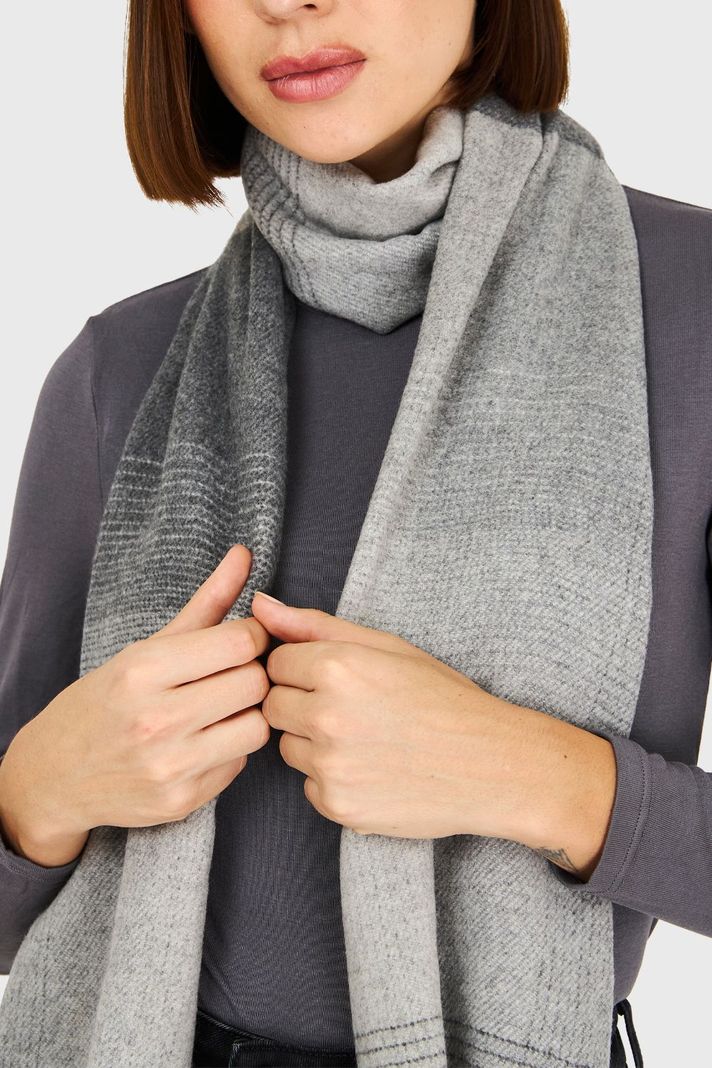 Bufanda Cuadrillé Pequeña Gris Nicopoly-3