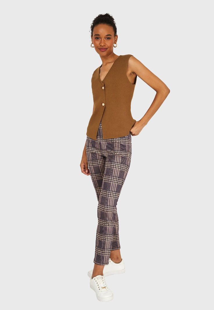 Gilet Tejido Hilo Camel Nicopoly-1