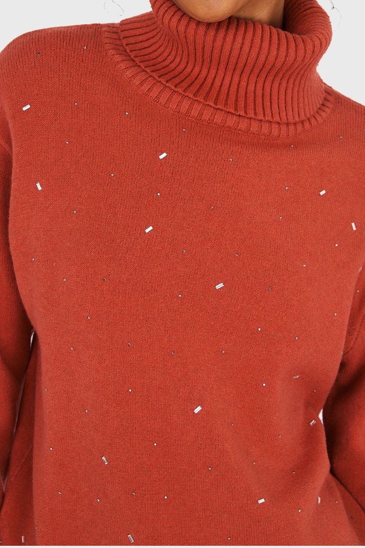 Sweater Cuello Beatle Strass Óxido Nicopoly-5