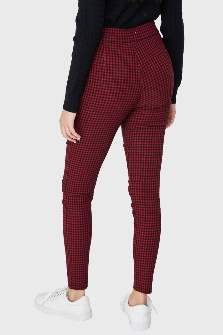 Calza Vichy Con Cierre Burdeos/Negro Nicopoly-3