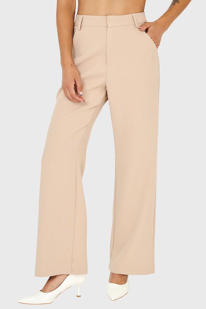 Pantalón Pierna Ancha Con Pasador Khaki Nicopoly-4