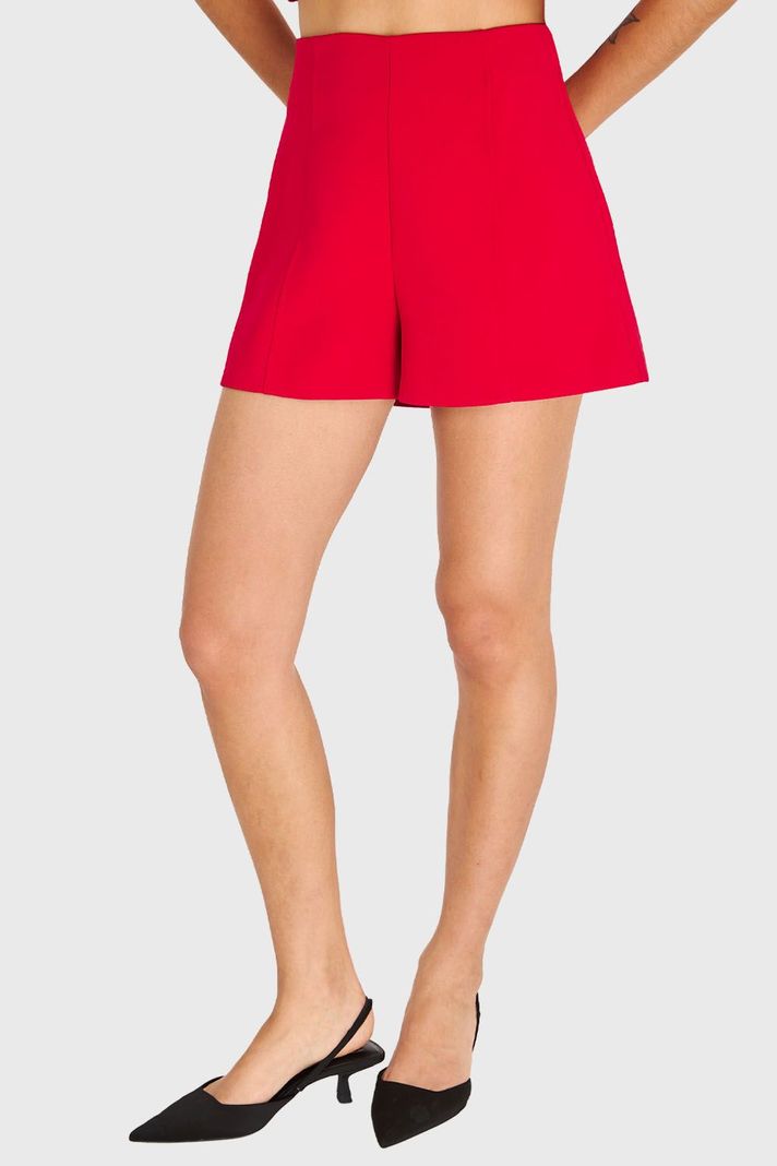 Short Básico Tiro Alto Rojo Nicopoly-4