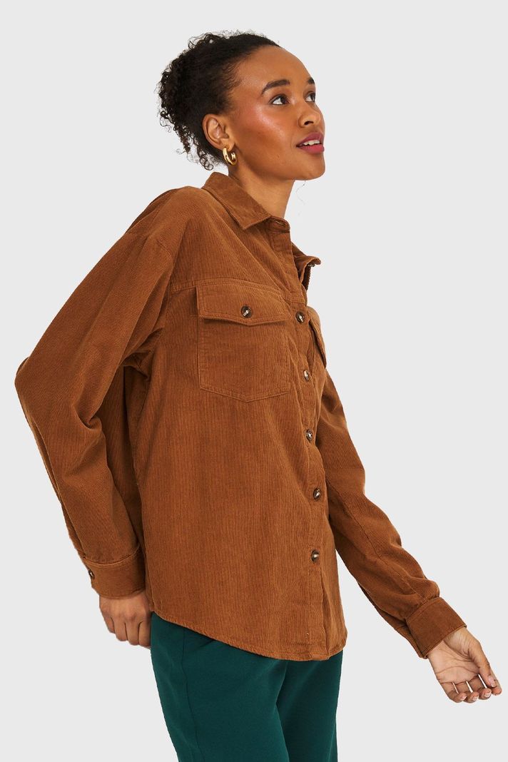 Sobrecamisa Cotelé Café Nicopoly-2