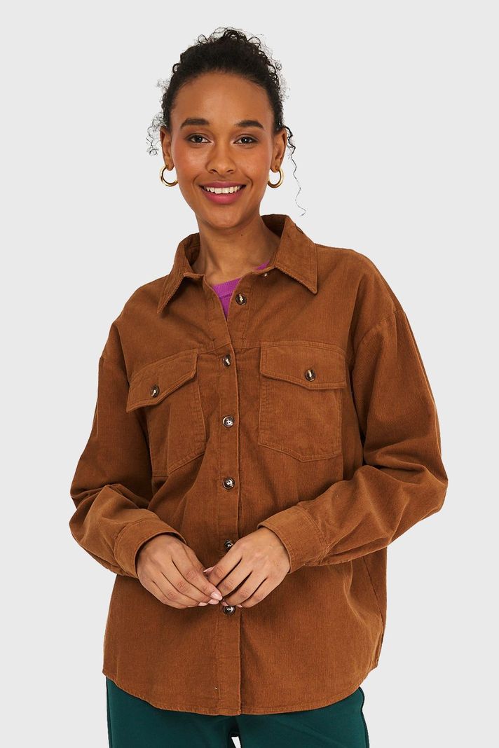 Sobrecamisa Cotelé Café Nicopoly-4
