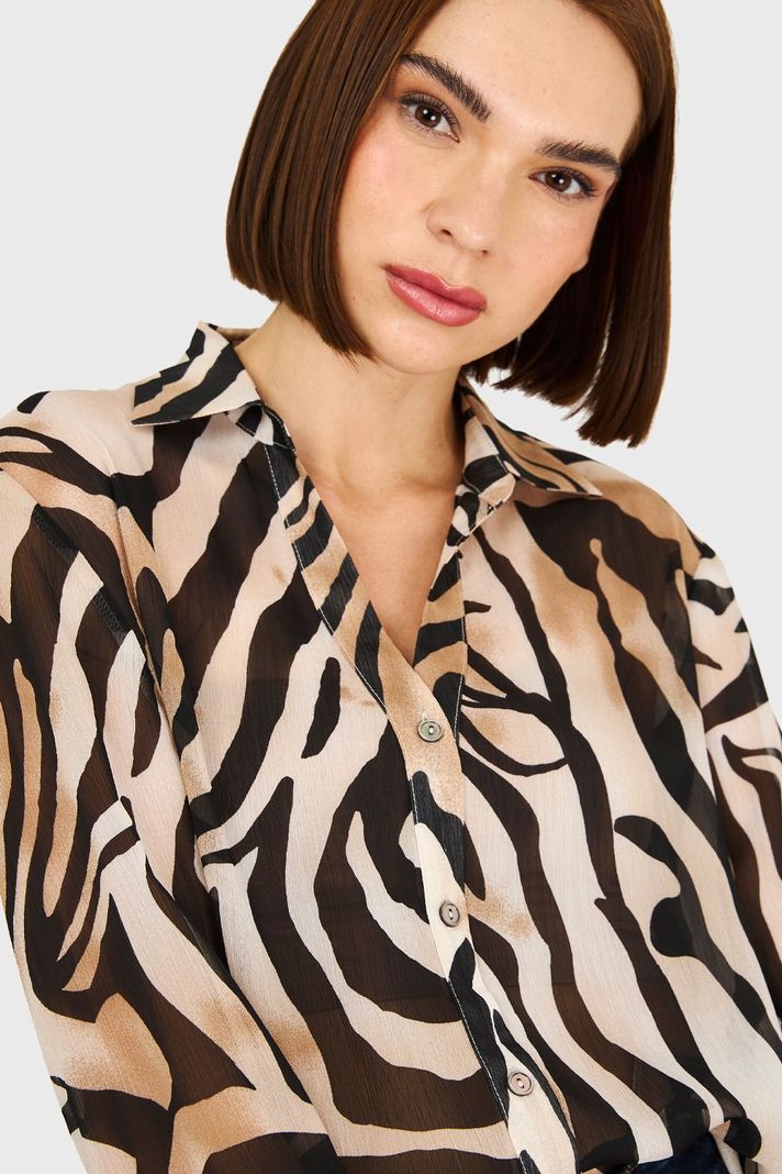 Blusa Cebra Beige Nicopoly-5
