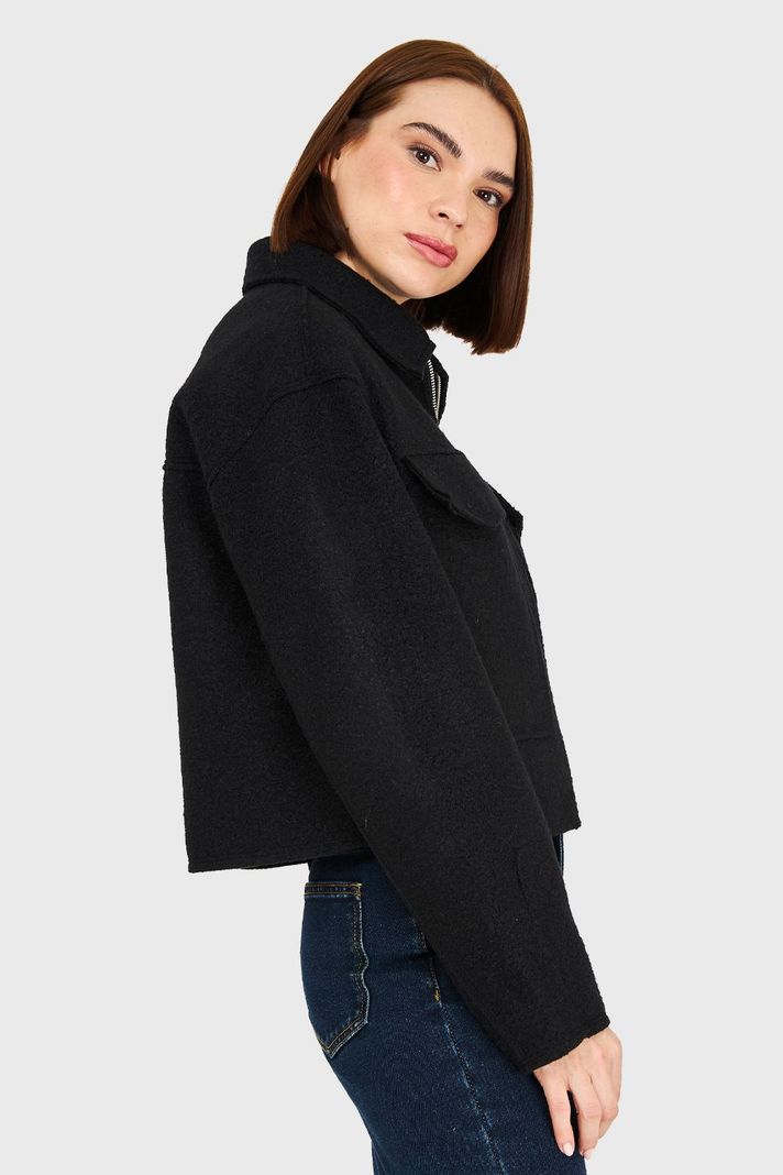 Chaqueta Bouclé Negro Nicopoly-2