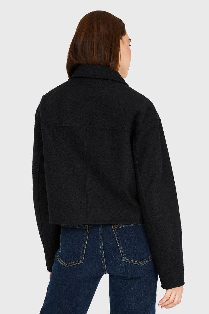 Chaqueta Bouclé Negro Nicopoly-3