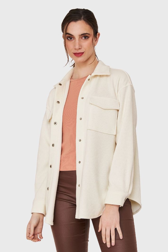 Sobrecamisa Tipo Pana Broches Blanco Nicopoly-0
