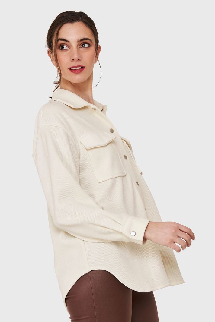 Sobrecamisa Tipo Pana Broches Blanco Nicopoly-2