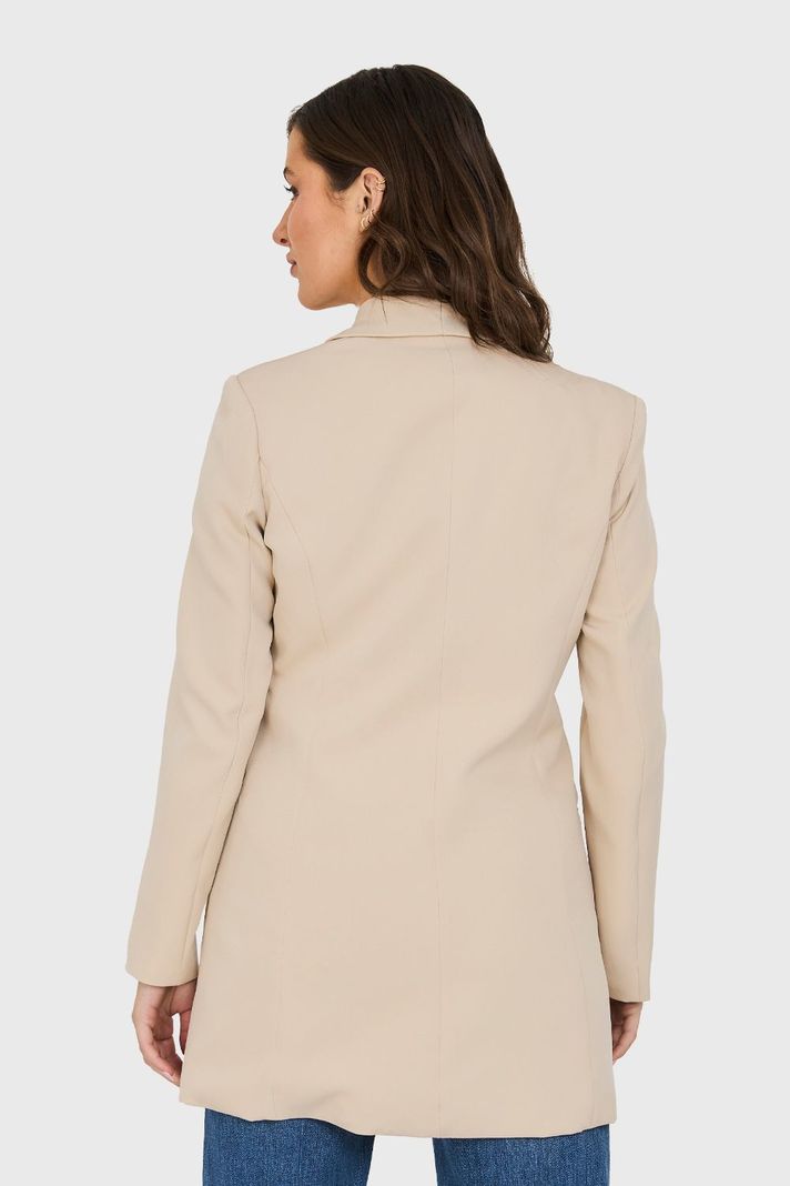 Blazer Largo 4 Botones Khaki Nicopoly-3