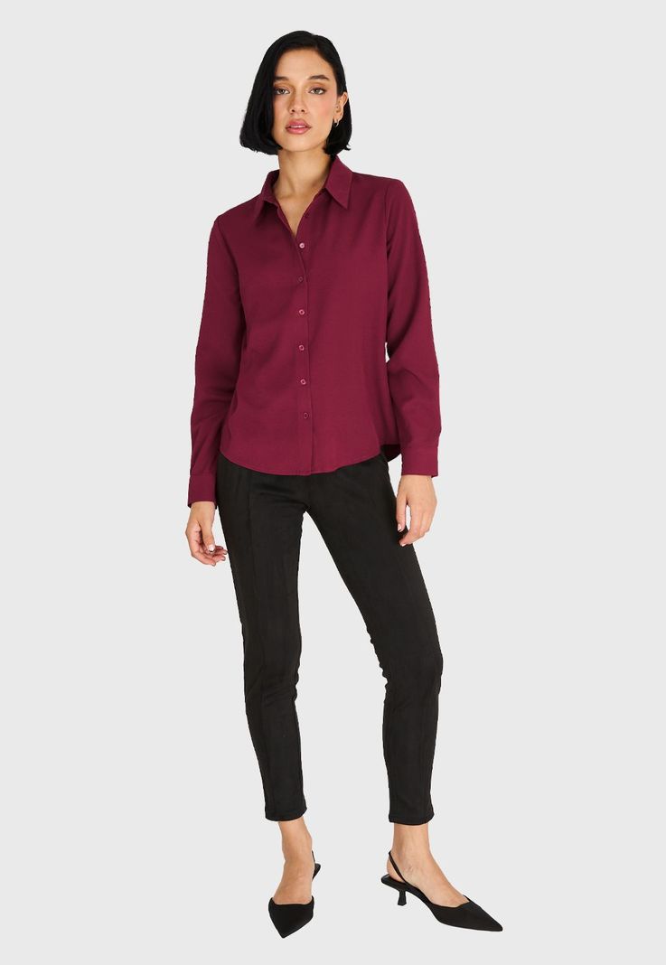 Camisa Básica Burdeo Nicopoly-1