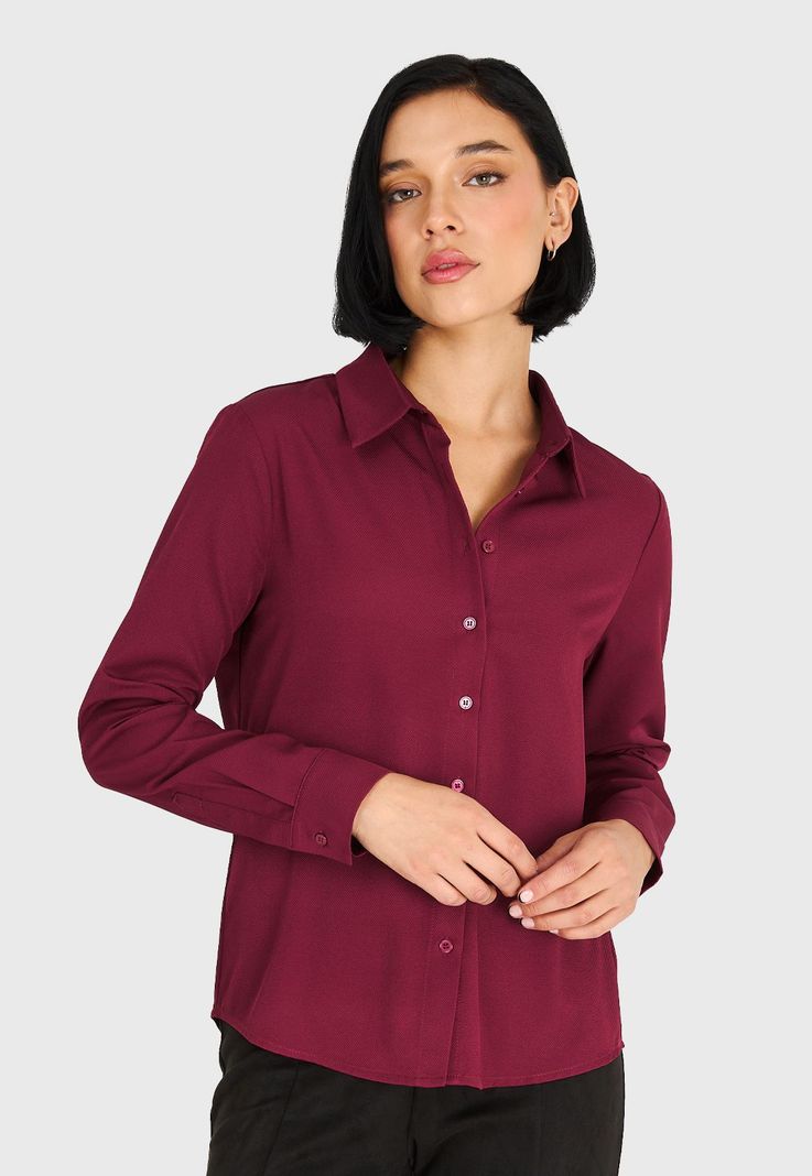 Camisa Básica Burdeo Nicopoly-4