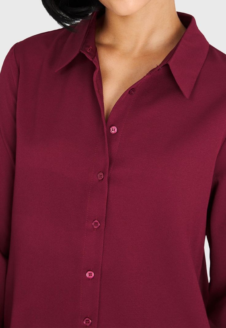 Camisa Básica Burdeo Nicopoly-5