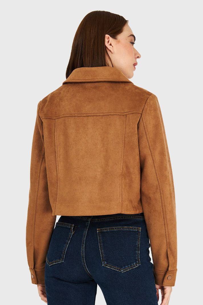 Chaqueta Corta Tipo Gamuza Camel Nicopoly-3
