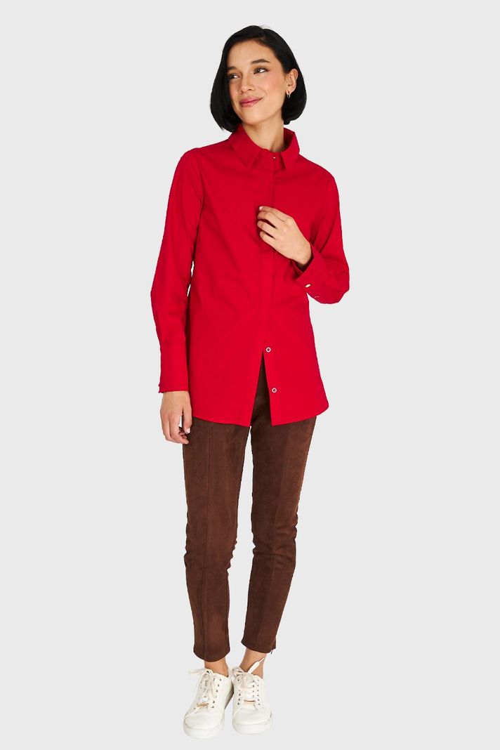 Camisa Básica Algodón Rojo Nicopoly-1