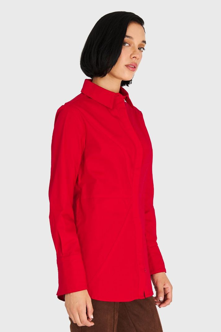 Camisa Básica Algodón Rojo Nicopoly-2