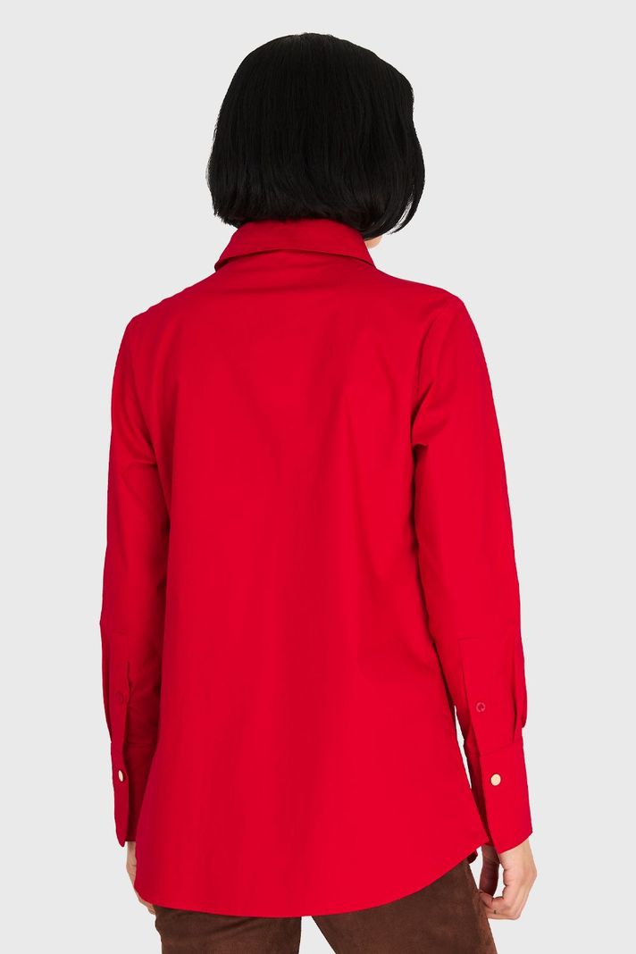 Camisa Básica Algodón Rojo Nicopoly-3
