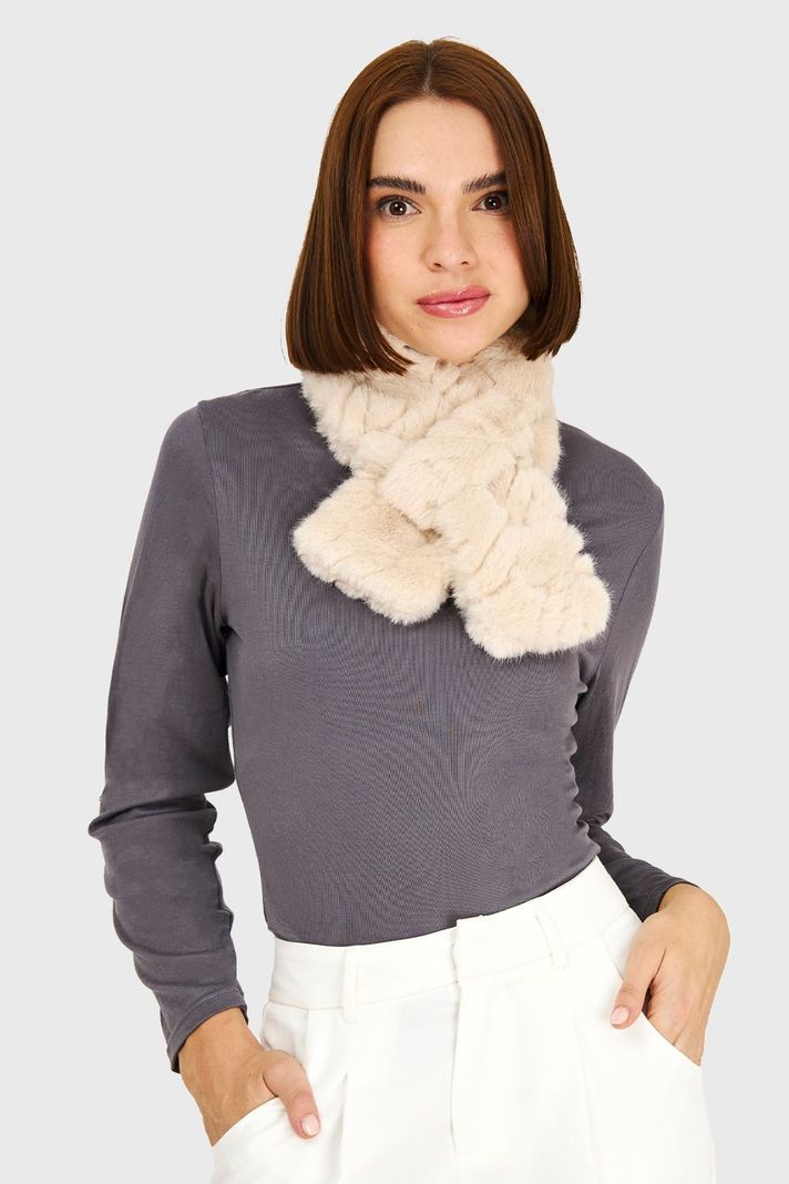 Cuello Tipo Piel Beige Nicopoly-0