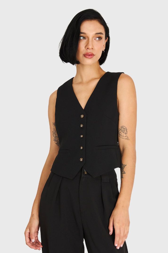 Gilet Espalda Ajustable Negro Nicopoly-4