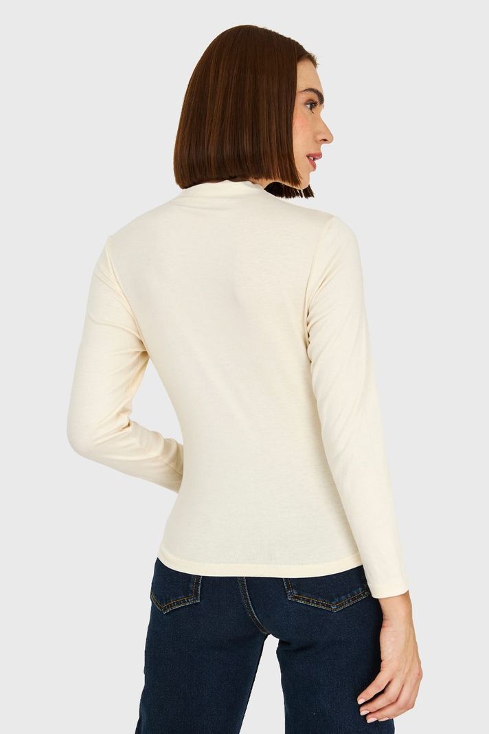 Polera Cuello Alto Blanco Invierno Nicopoly-3