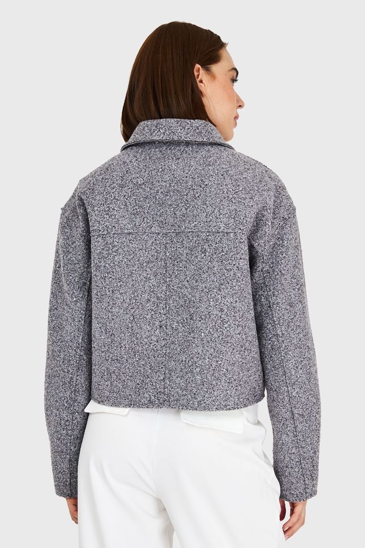 Chaqueta Bouclé Gris Nicopoly-3
