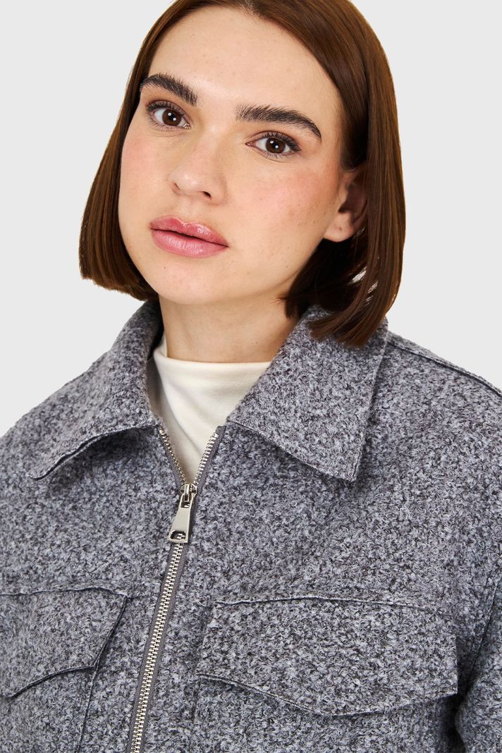 Chaqueta Bouclé Gris Nicopoly-5