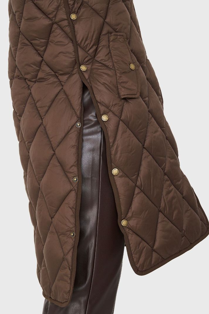Parka Sin Mangas Quilt Marrón Nicopoly-5