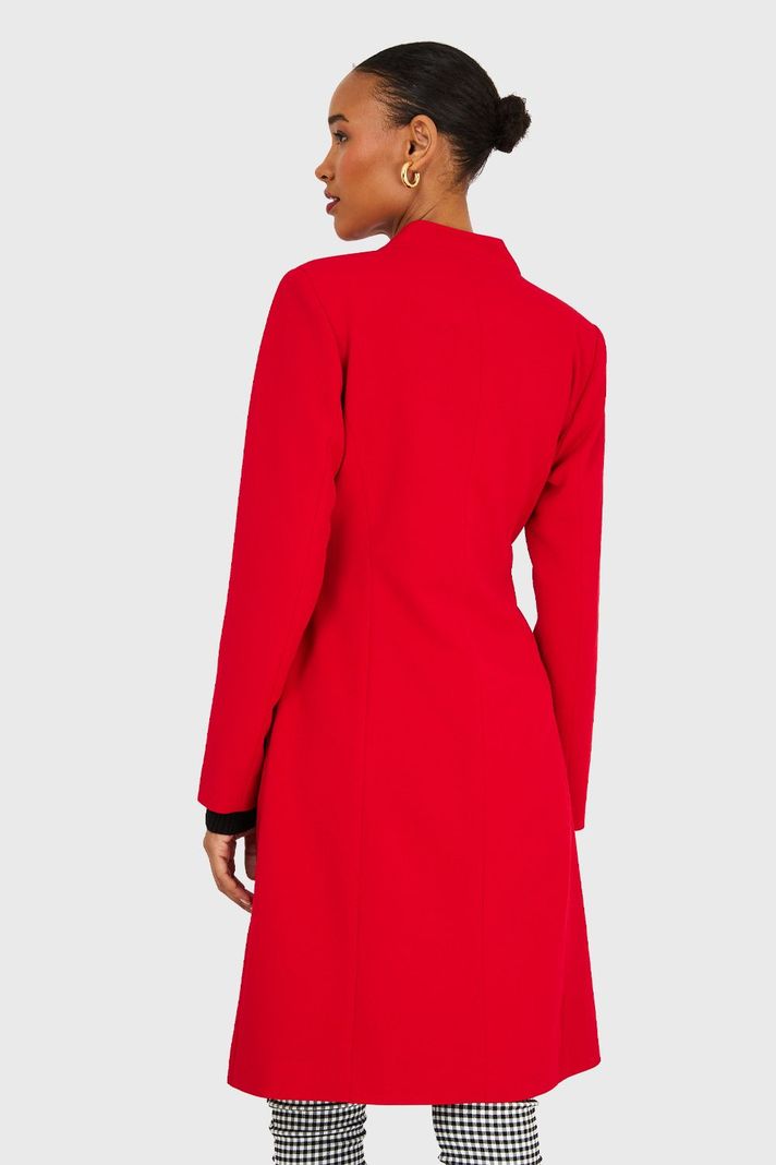 Blazer Largo De Tope Rojo Nicopoly-3