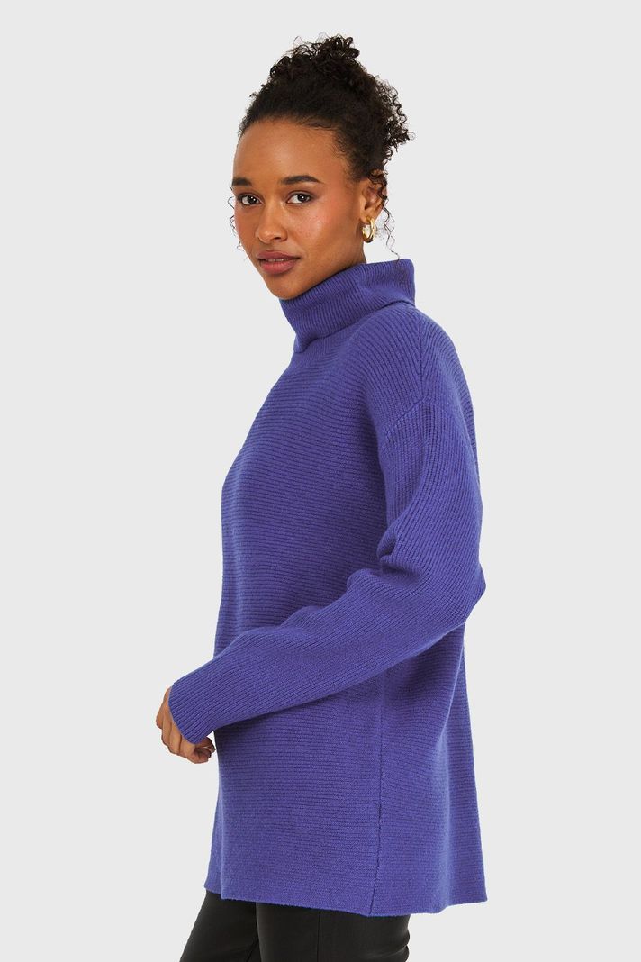 Sweater Básico Cuello Beatle Acero Nicopoly-2