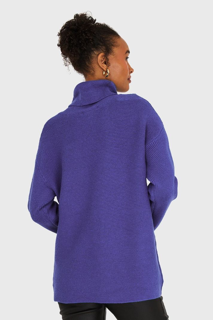 Sweater Básico Cuello Beatle Acero Nicopoly-3